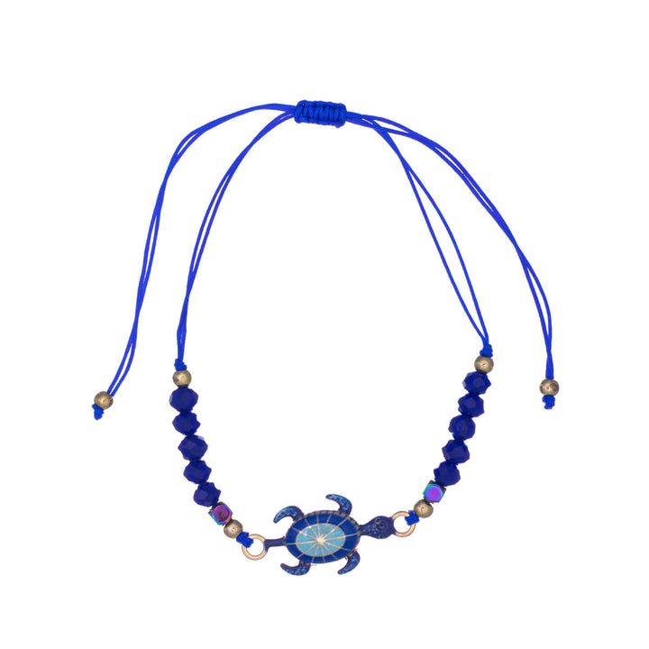 Coloured turtle bracelet with beads