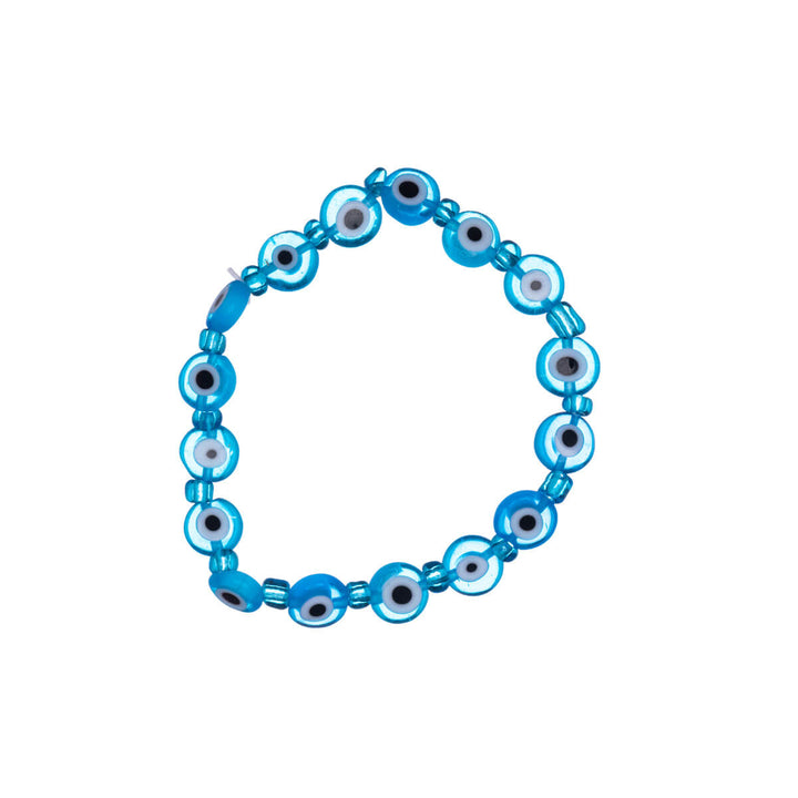 Glass evil eye bracelet