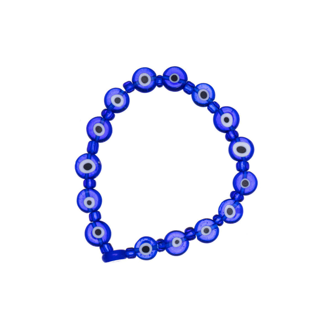 Glass evil eye bracelet