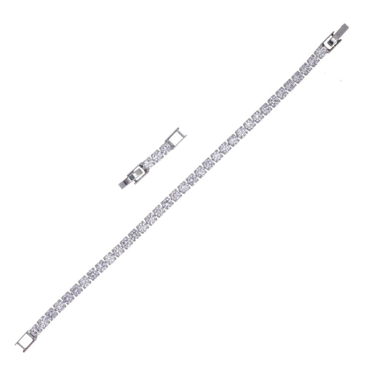 Zirconia tennis bracelet 3mm (Steel 316L)