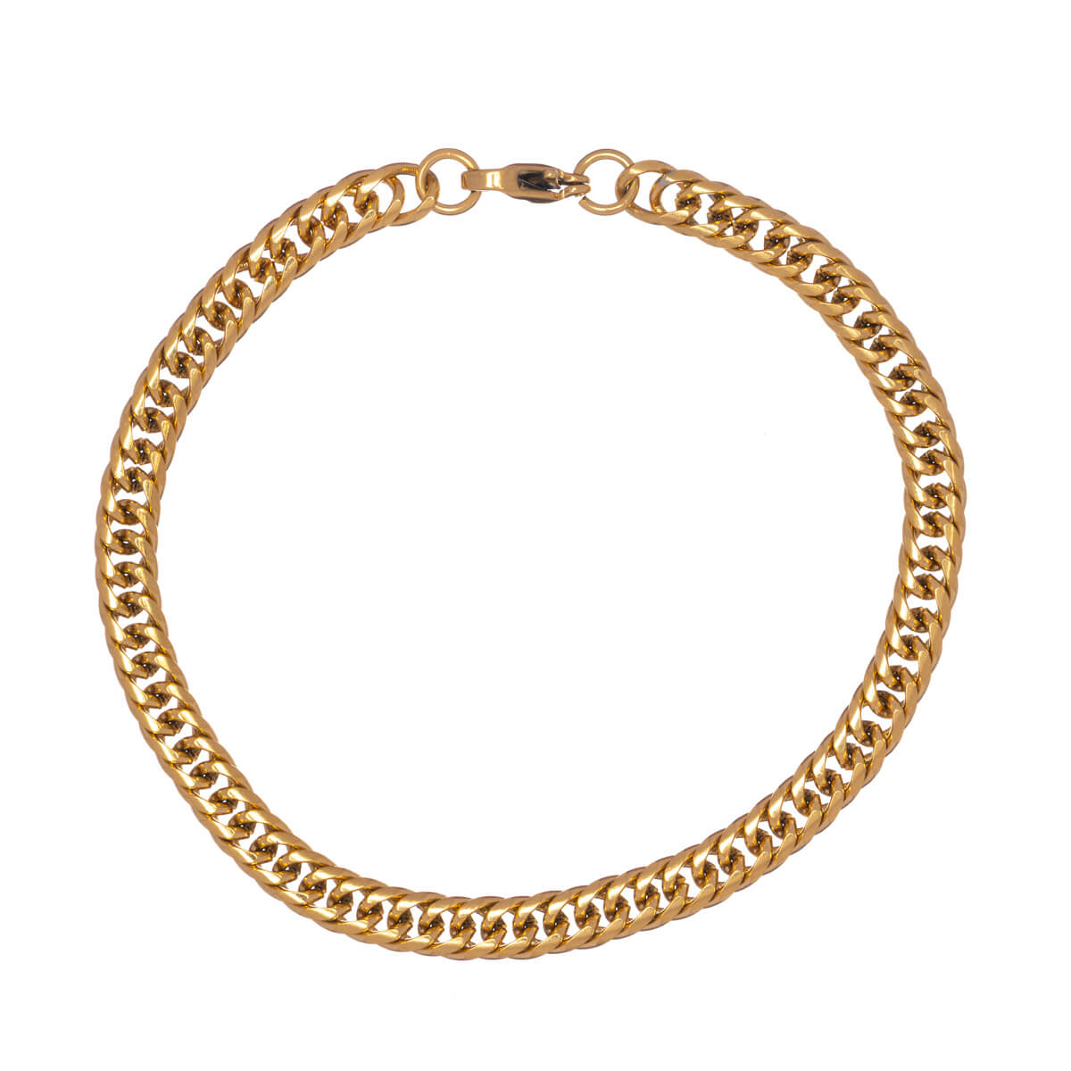 Armour chain bracelet 19,5cm (gold plated steel 316L)