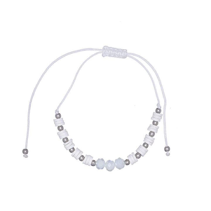 Coloured pearl bracelet adjustable