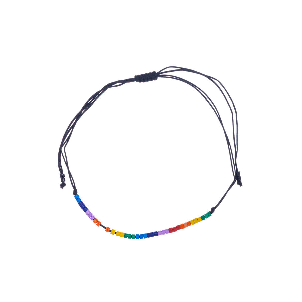 Adjustable rainbow bracelet