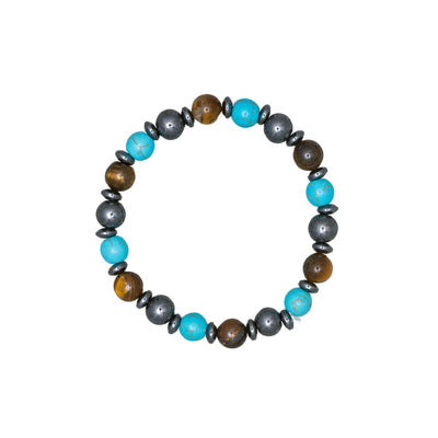 Hematite bracelet elastic glass bead bracelet