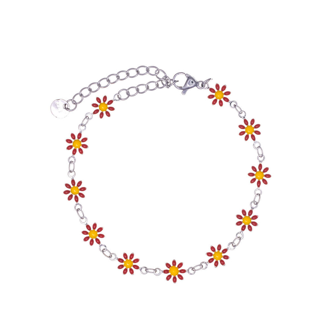 Gänseblümchen-Armband aus Stahl (Stahl 316L)