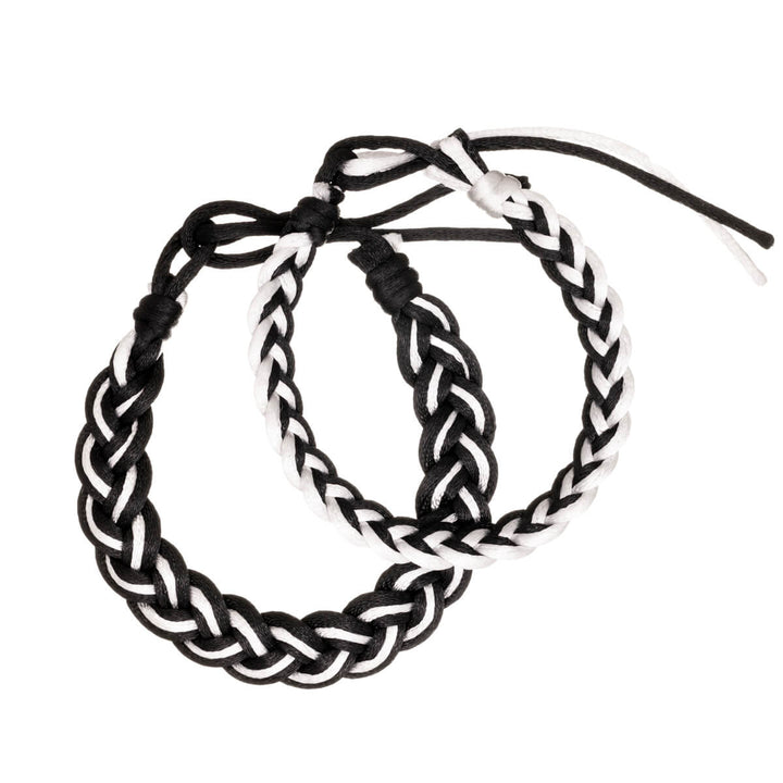 Schwarzer und weißer Knoten Armbänder 2pcs