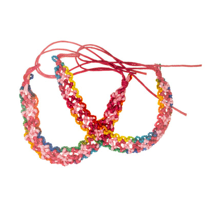 Multicoloured knot bracelets 2pcs