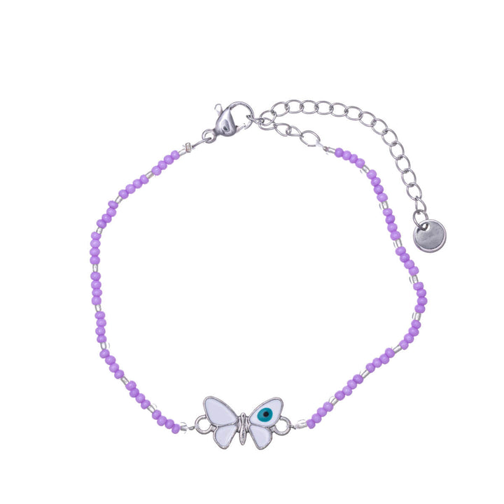 Colourful bead bracelet butterfly (Steel 316L)