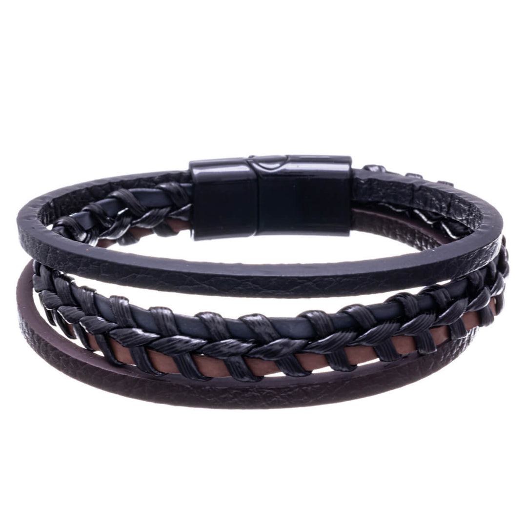 Dreireihiges Lederarmband 21cm