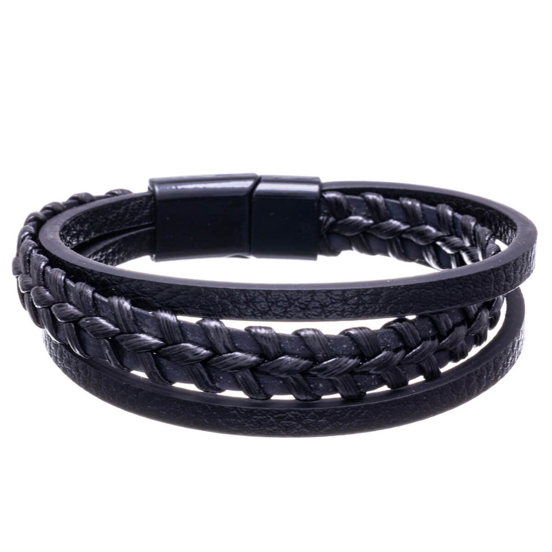 Dreireihiges Lederarmband 21cm