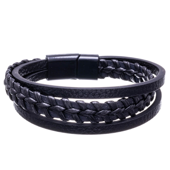 Dreireihiges Lederarmband 21cm