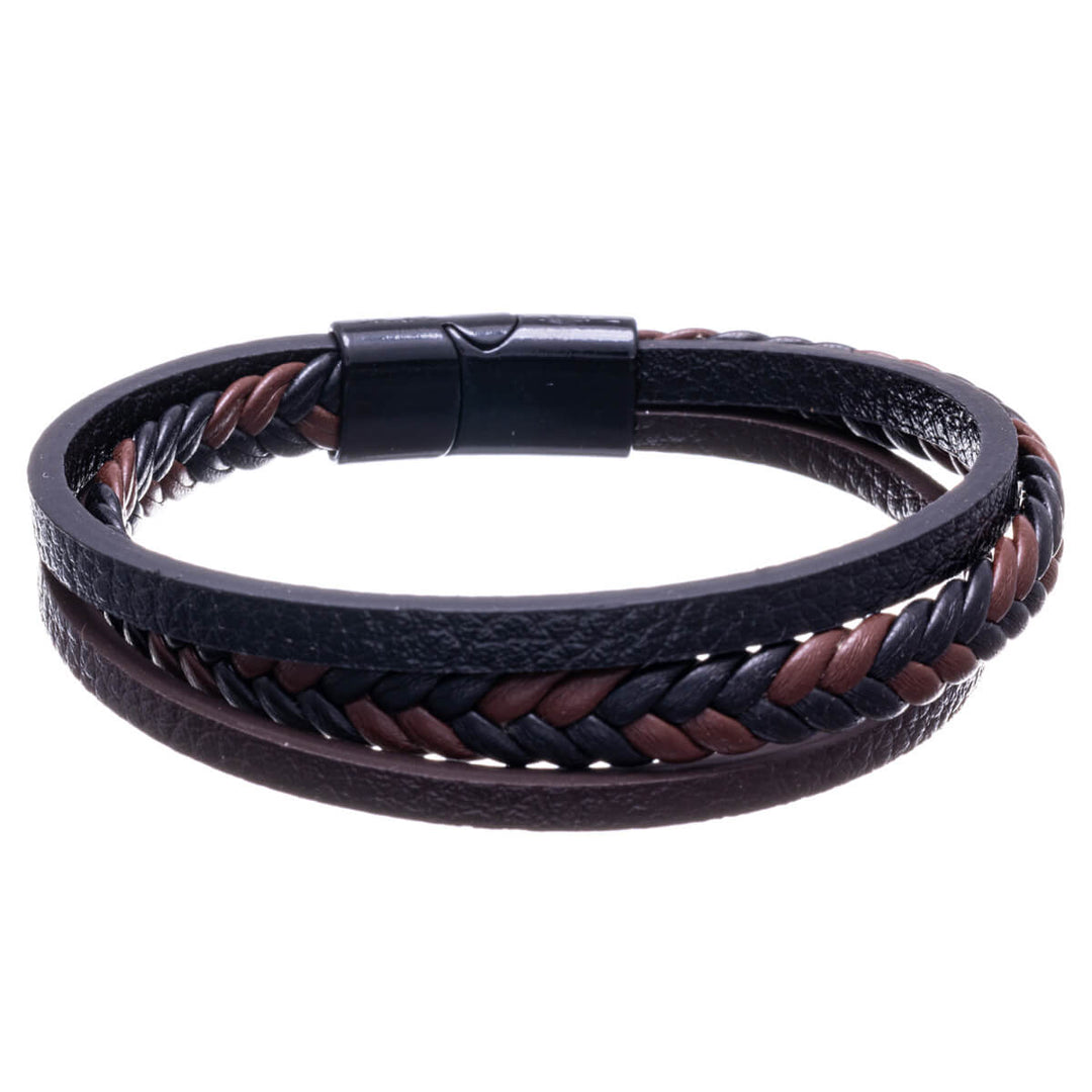 Dreireihiges Lederarmband 21cm