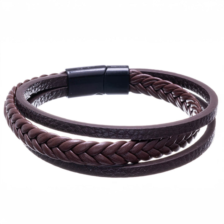 Dreireihiges Lederarmband 21cm