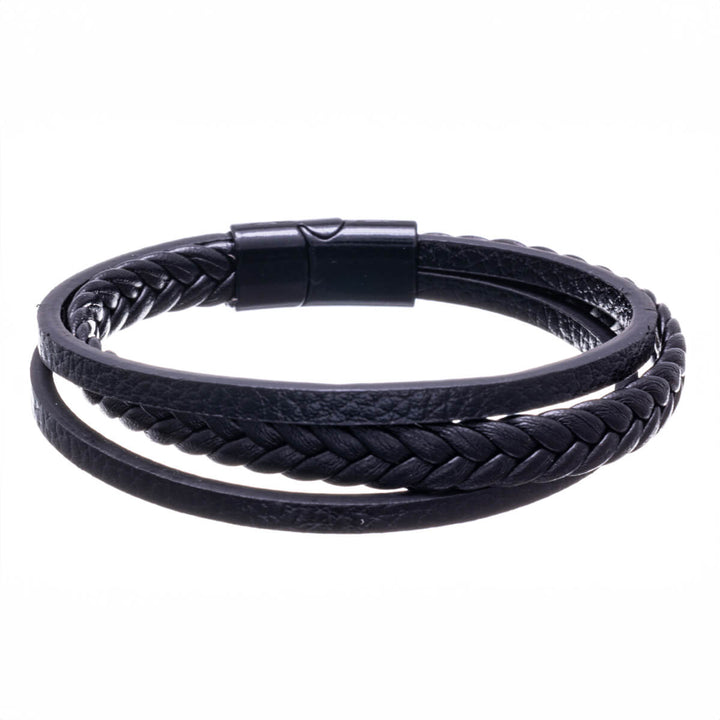 Dreireihiges Lederarmband 21cm