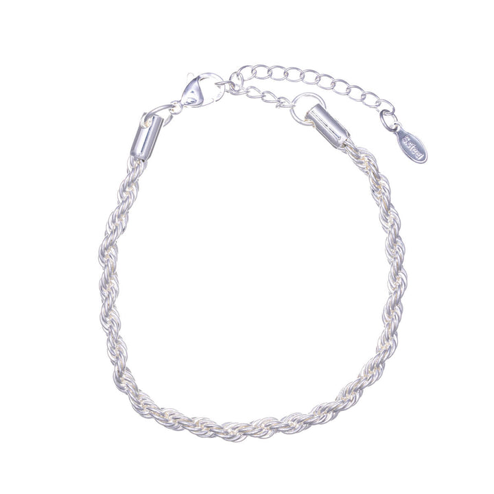 Seilkette Armband Cordell-Kette 4mm 18cm +5cm (Stahl 316L)