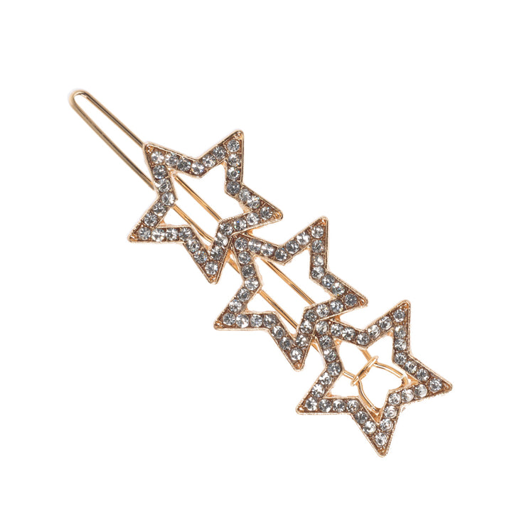 Rhinestone star hair buckle 6,4cm 1pcs