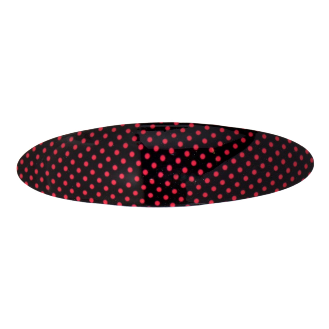 Oval mottled hair clip