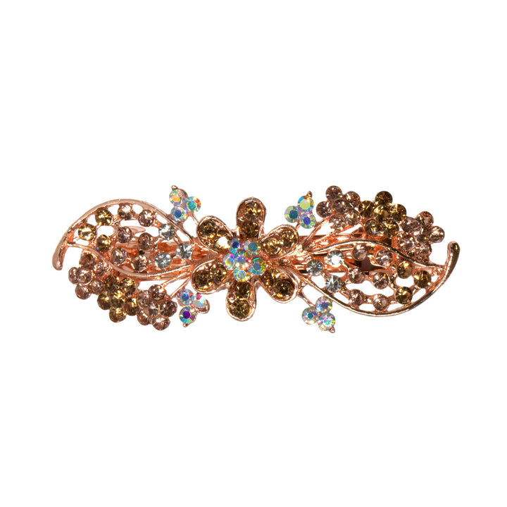 Rhinestone hair clip flower 1pc