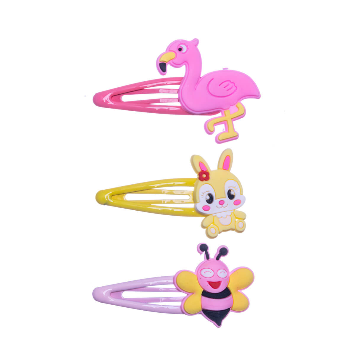 Children's animal character hair clip clik clak 3pcs
