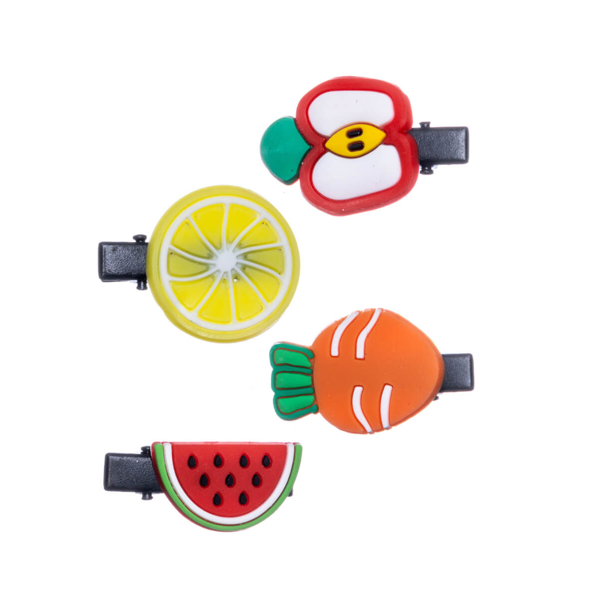 Children's fruit and root hair clips 4pcs
