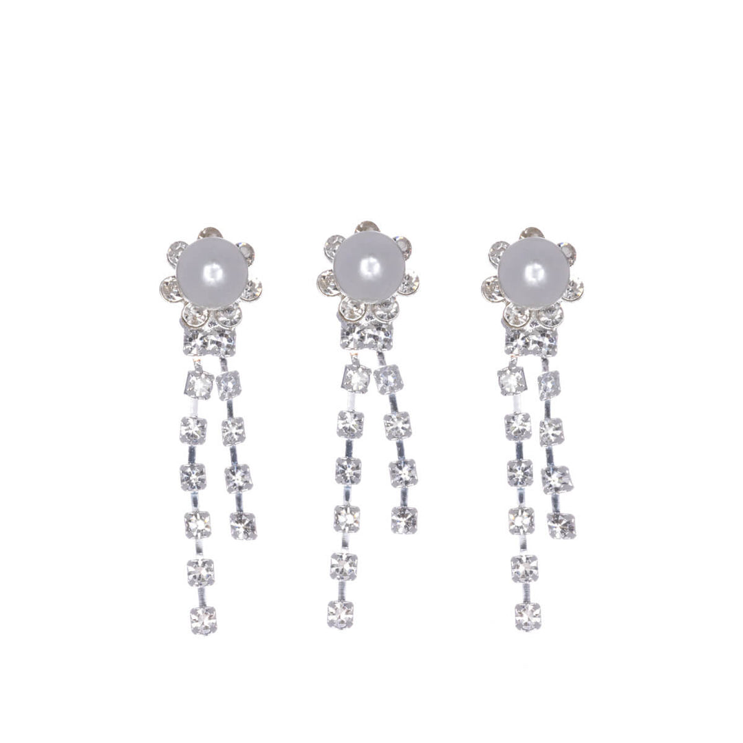 Hengetön helmipinni strassinauhalla hiuskoru 2kpl