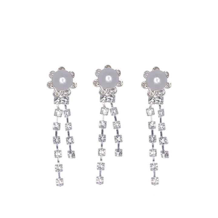 Hengetön helmipinni strassinauhalla hiuskoru 2kpl