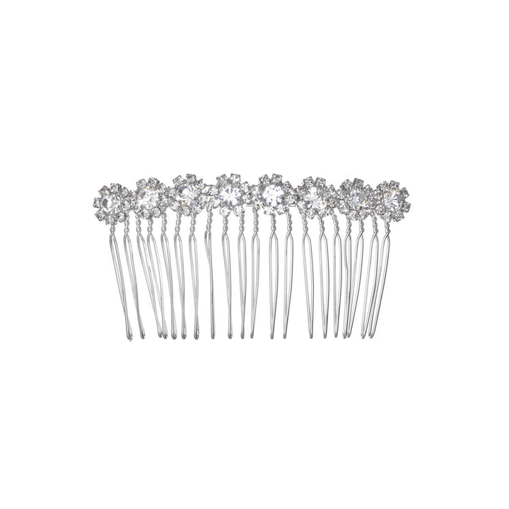 Rhinestone flower side comb hairband (8cm x 4cm)