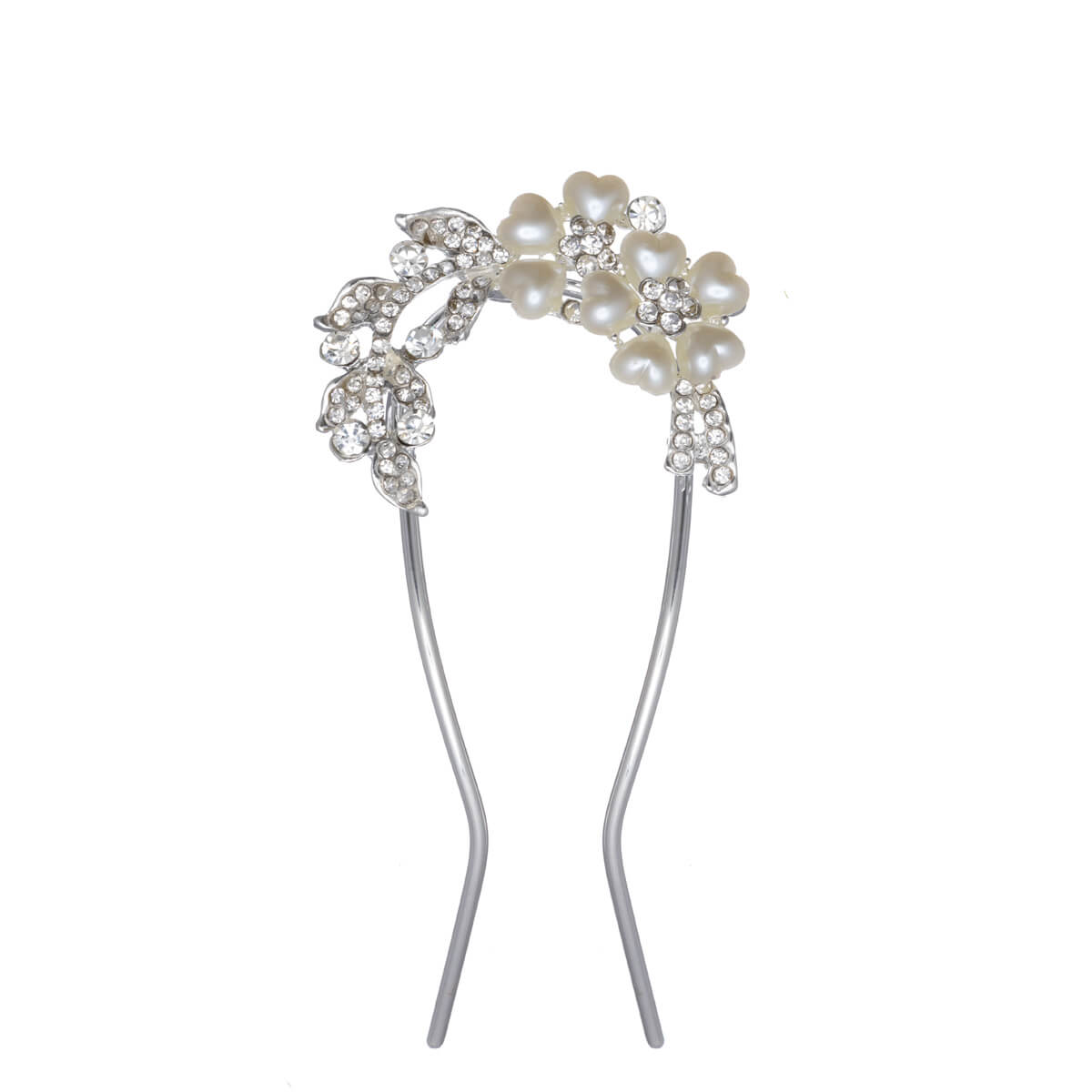Rhinestone flower hair decoration for hairstyle with spiritless hairpin