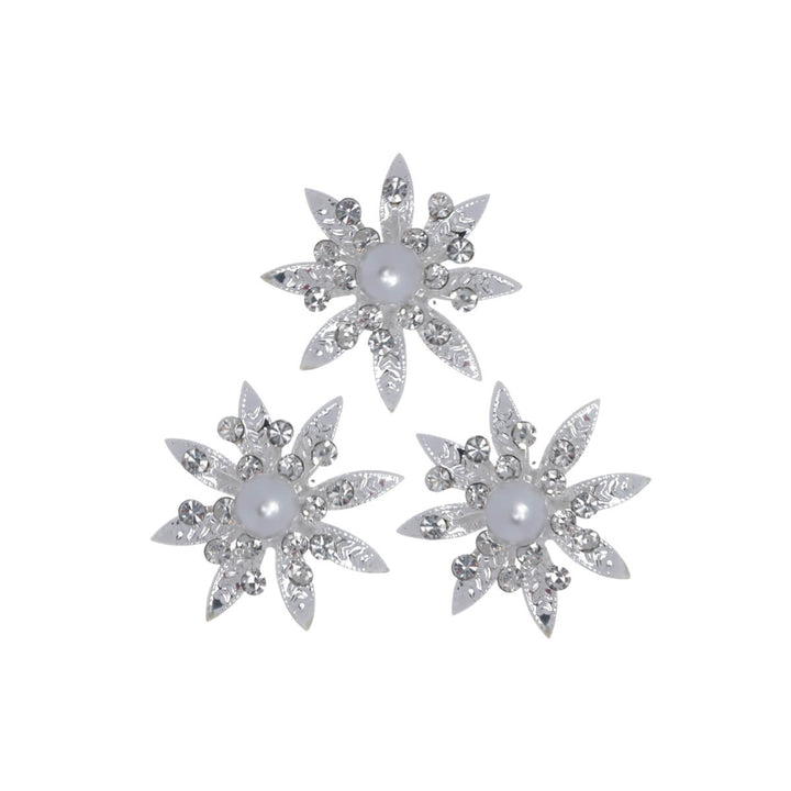 Breathless flower hair clip sparkling pearl hairband 3pcs