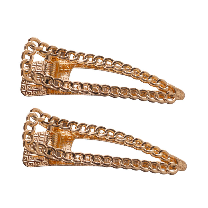 A chain -like hair clip 2pcs