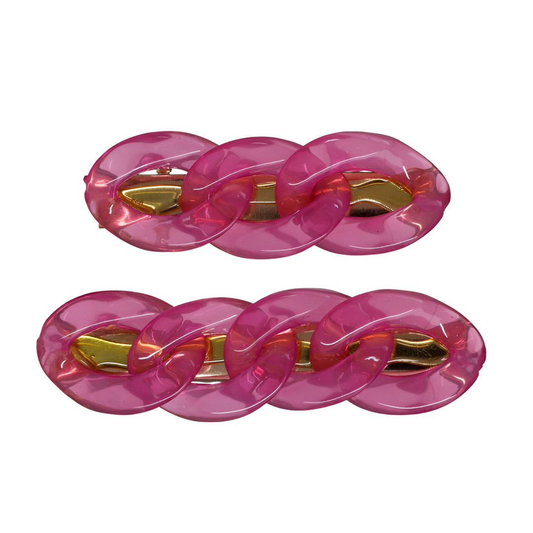 Colored armor chain hair clip 2pcs