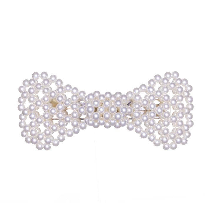 Pearl bow hair clip 1pc