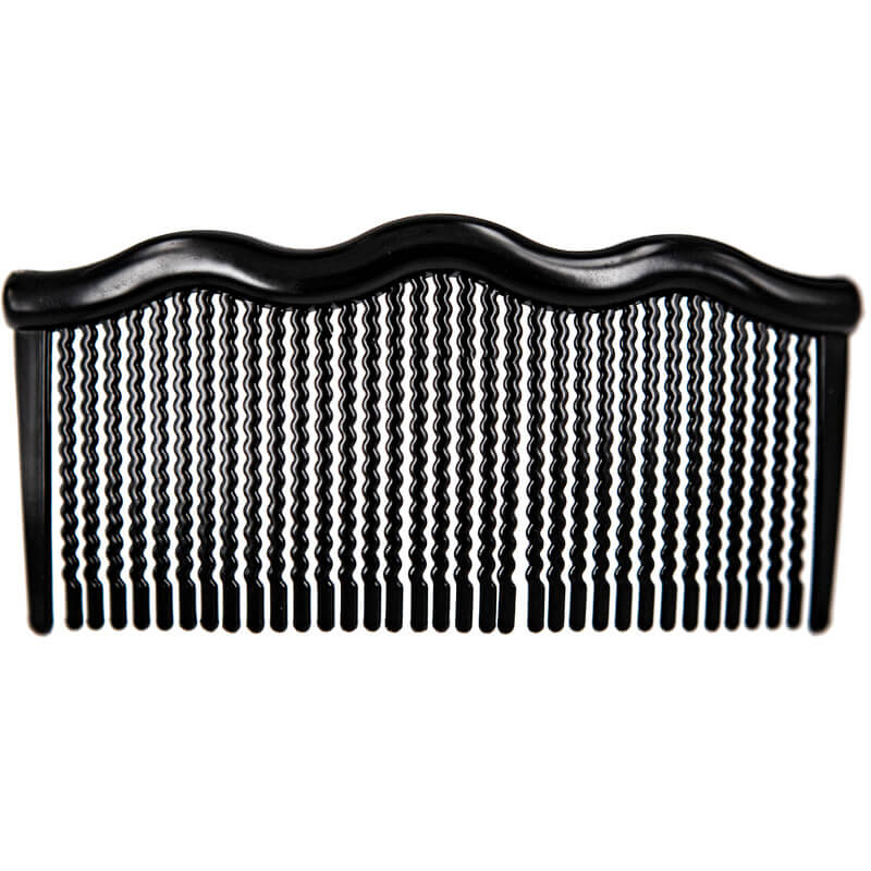 Plastic wavy side comb (8,9cm x 5,1cm)