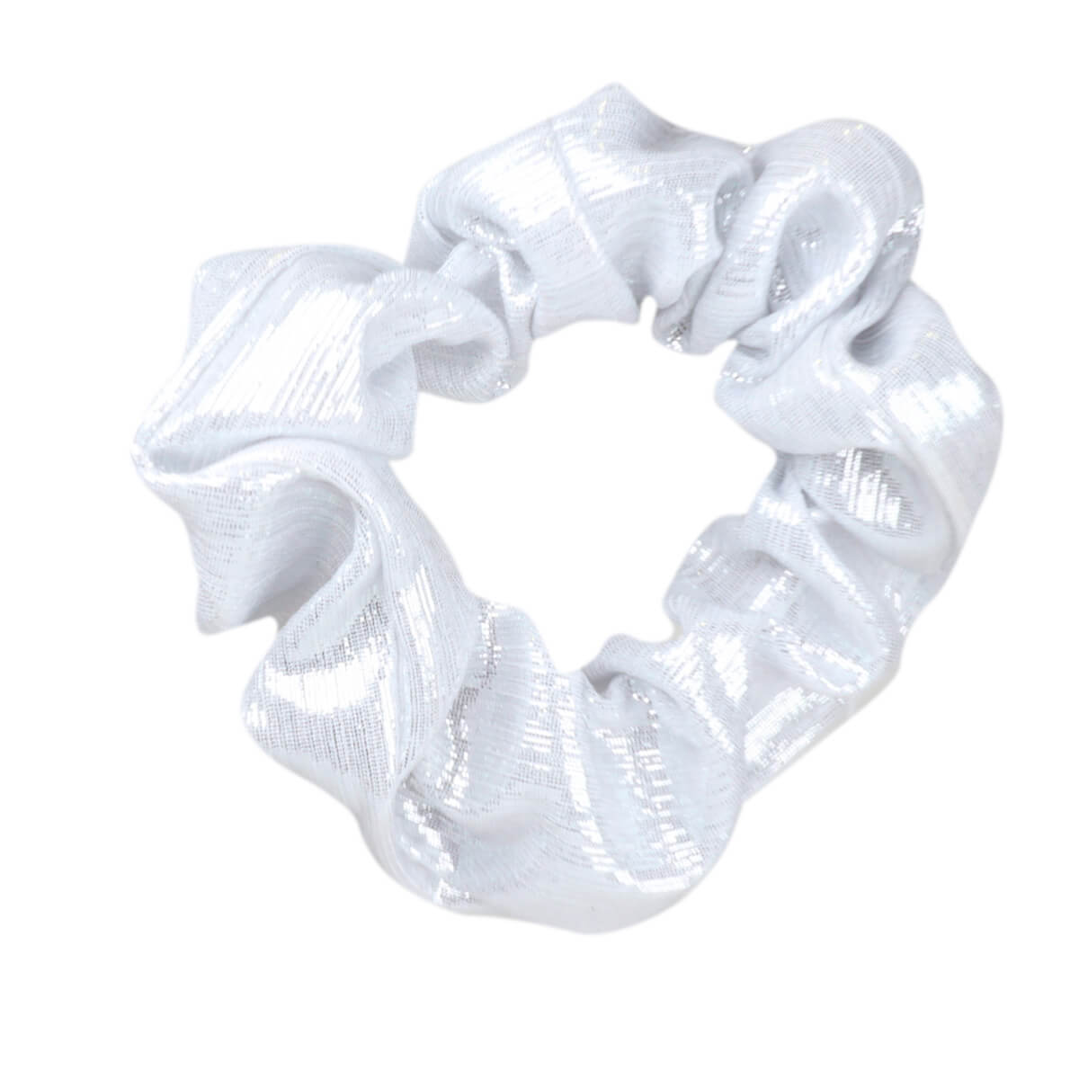 Valkoinen kiiltävä scrunchie 104050006301 | Ninja.fi