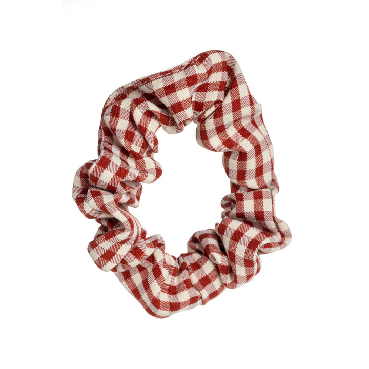 Ruudullinen scrunchie hiusdonitsi ø 8cm