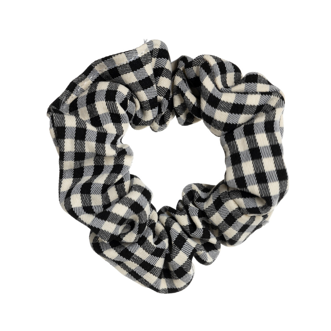 Ruudullinen scrunchie hiusdonitsi ø 8cm