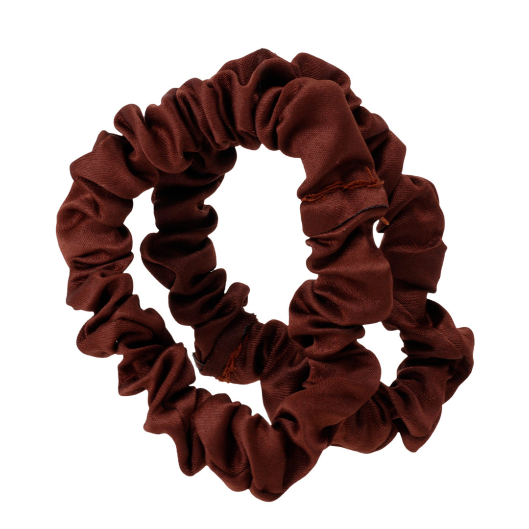 A thin satin hair loop scrunchie Ø6cm 2pcs