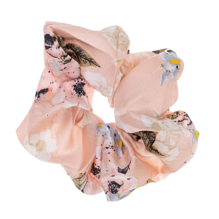 Kukkakuviollinen scrunchie hiusdonitsi ø 14cm