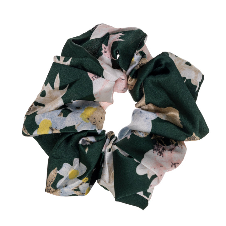 Kukkakuviollinen scrunchie hiusdonitsi ø 14cm