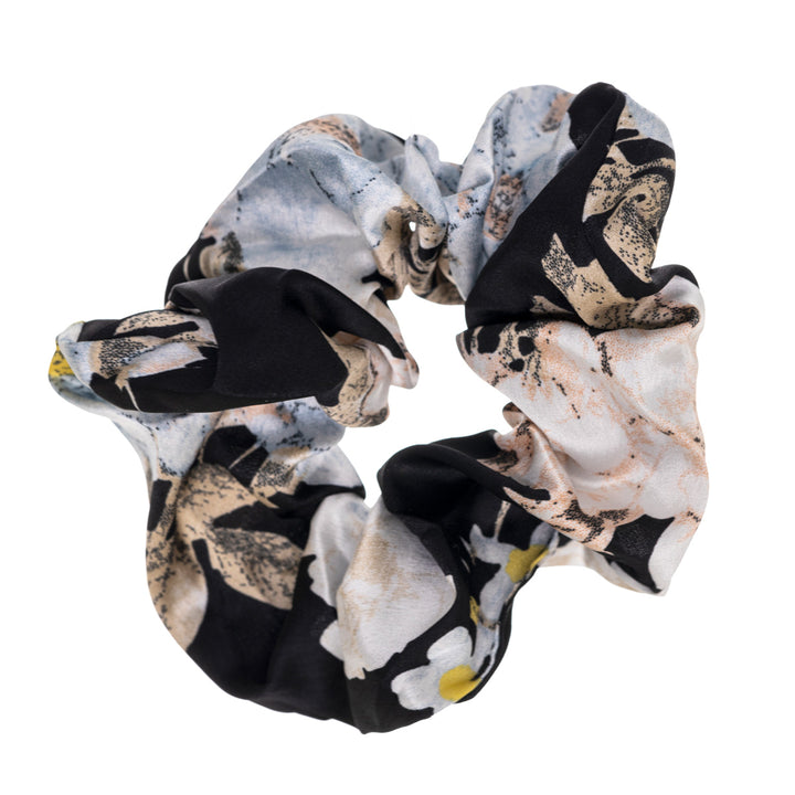 Kukkakuviollinen scrunchie hiusdonitsi ø 14cm