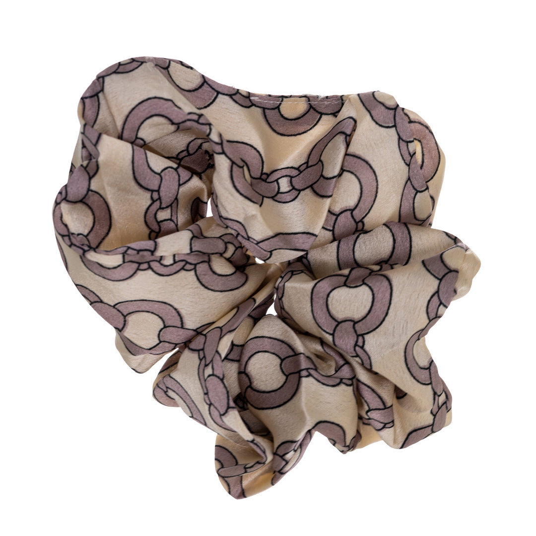 Ketju kuviollinen scrunchie hiusdonitsi ø 13cm