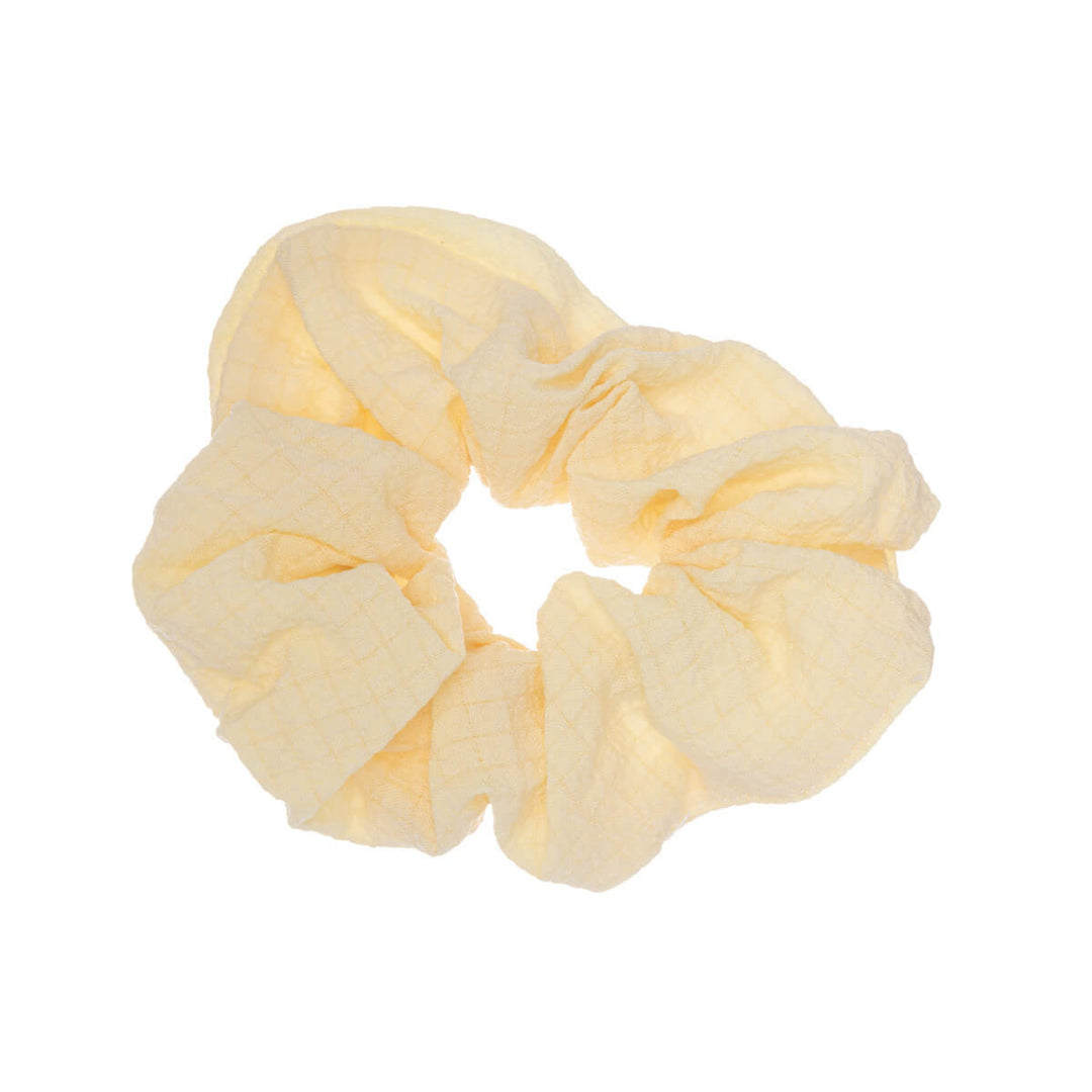 Yksivärinen kuvioitu scrunchie hiusdonitsi ø 10cm