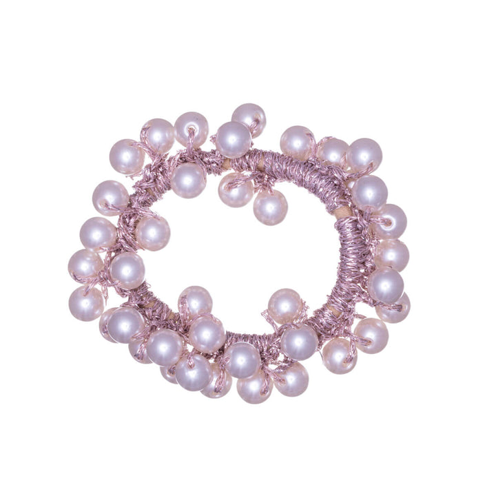 Pearl hair loop scrunchie ø 7cm