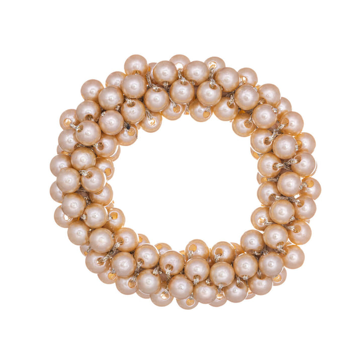 Pearl hair loop scrunchie ø 6,5cm