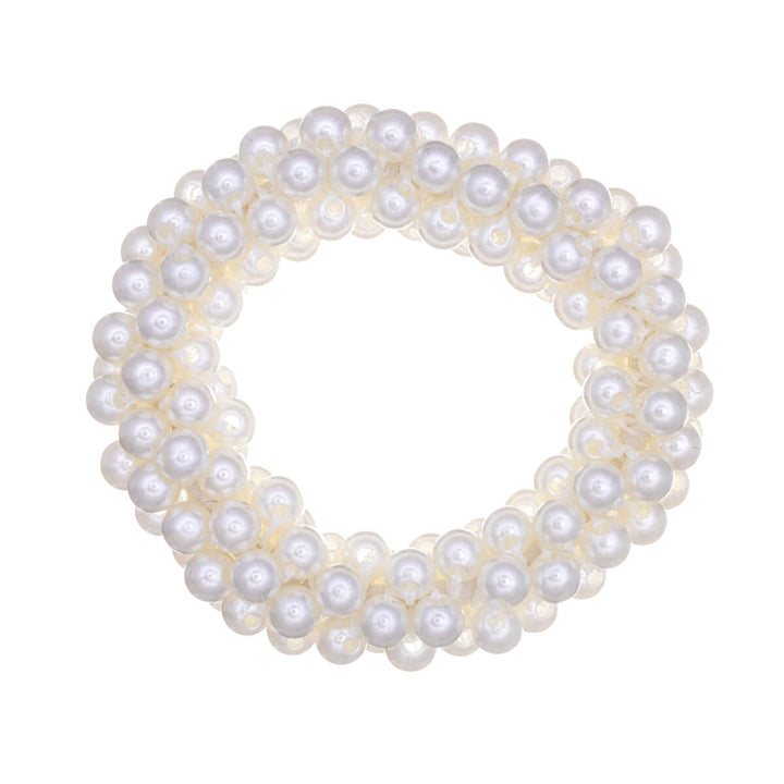 Pearl hair loop scrunchie ø 6,5cm