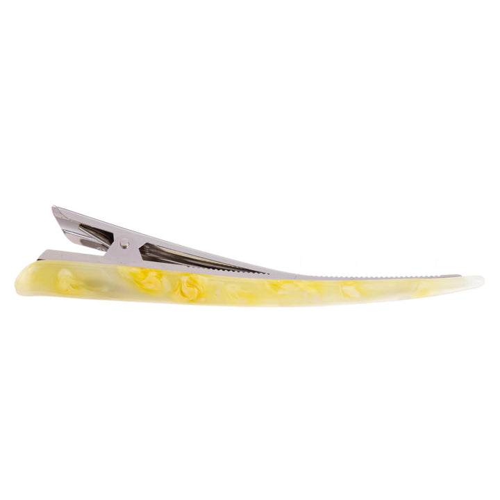 Metallic bird beak coloured hair clip 13,5cm