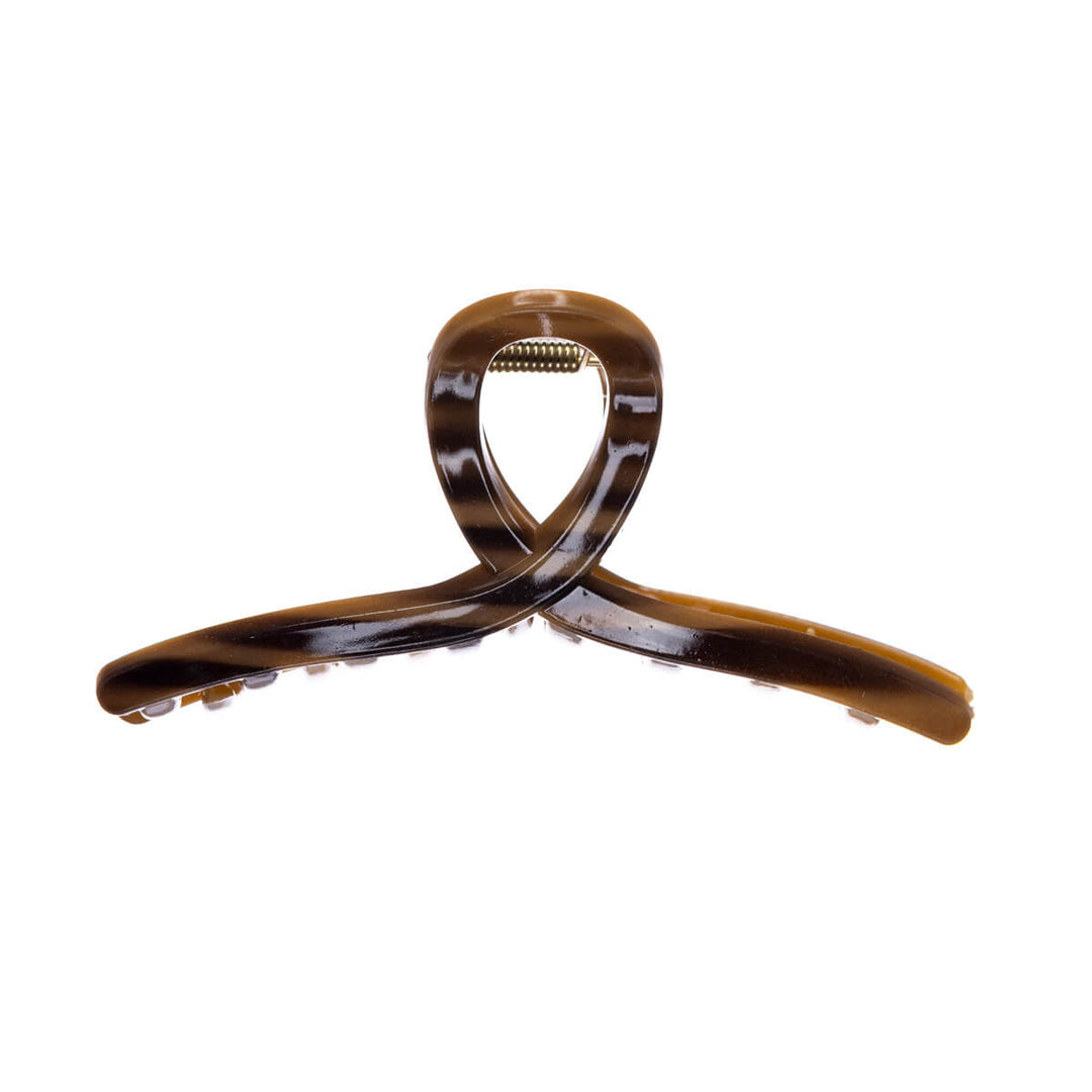 Striped link shark tooth hair clip 11cm