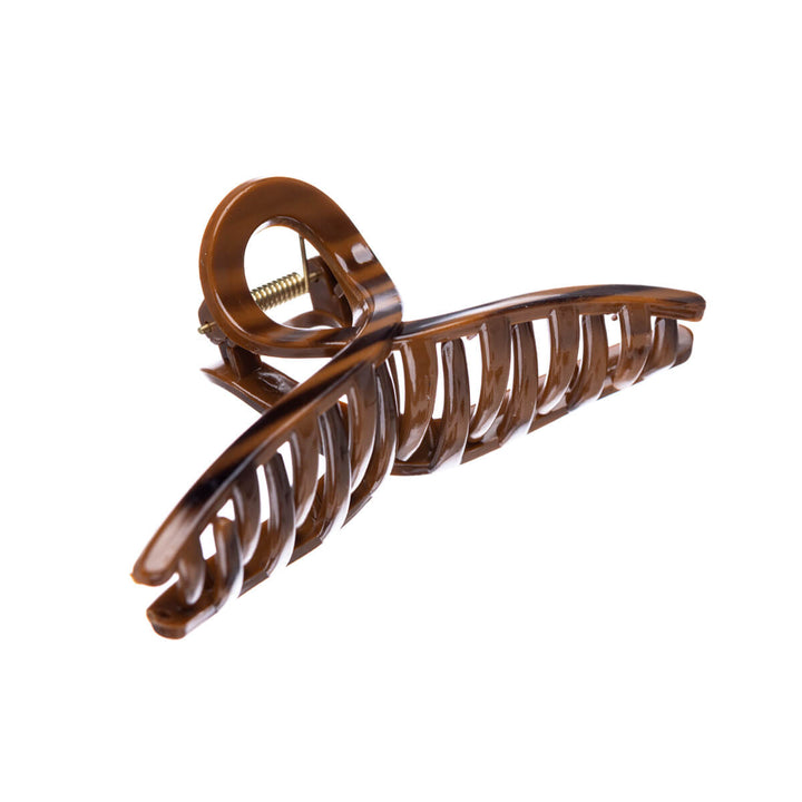 Striped link shark tooth hair clip 11cm