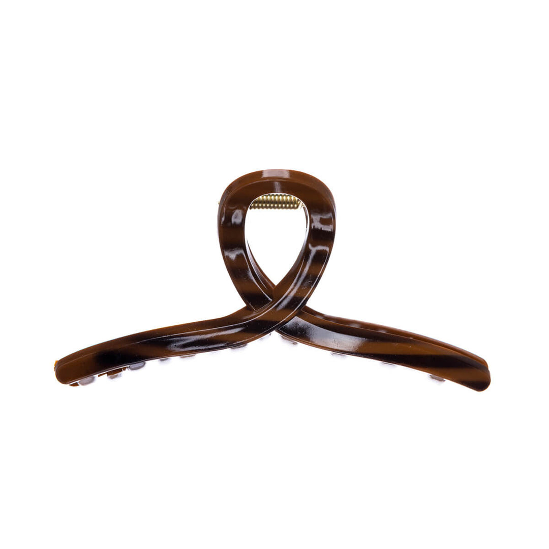 Striped link shark tooth hair clip 11cm