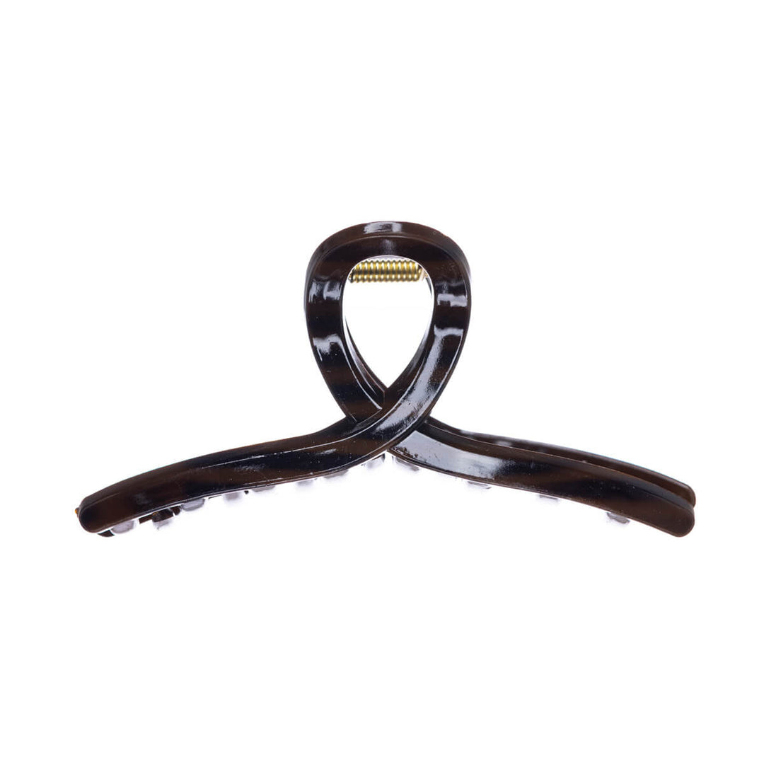 Striped link shark tooth hair clip 11cm